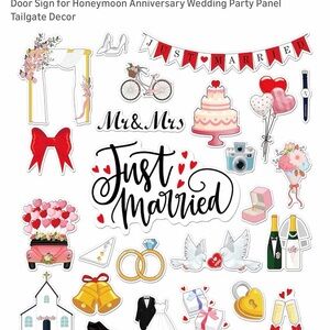 Just Married Wedding Party Decoration Set